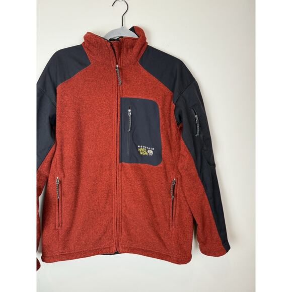 Mountain Hardware Jacket Mens L Schoeller Nano Sphere Red Soft Shell Fleece - Picture 2 of 8